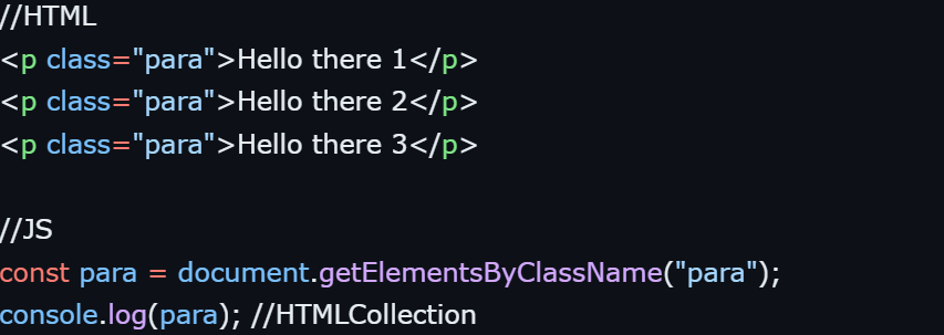 Selecting Elements by class name